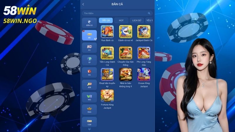 Giao diện bắn cá săn Jackpot