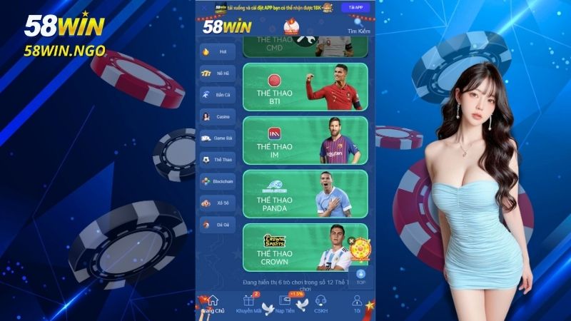 Giao diện cá cược thể thao