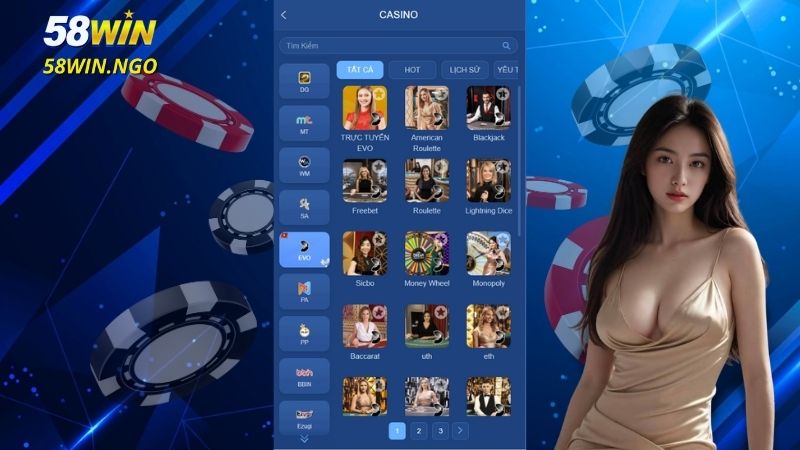 Giao diện Live Casino