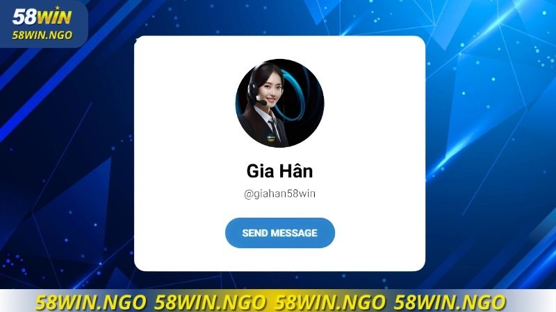 Ví dụ kênh Telegram của một nhân viên 58WIN